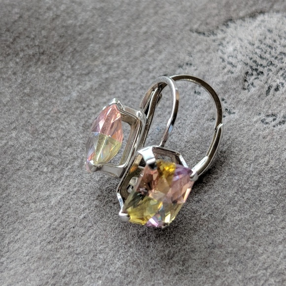 ✳️RARE✳️Genuine Watermelon Tourmaline Earrings - Picture 3 of 8